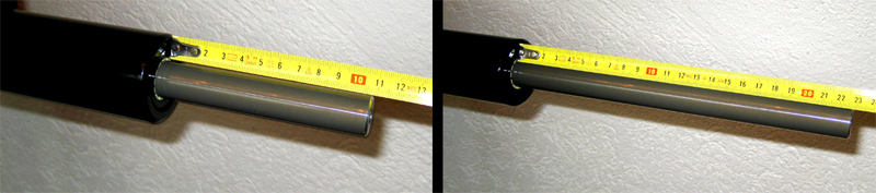 Bei größter Einstellung liegt der Hub bei 120 mm.